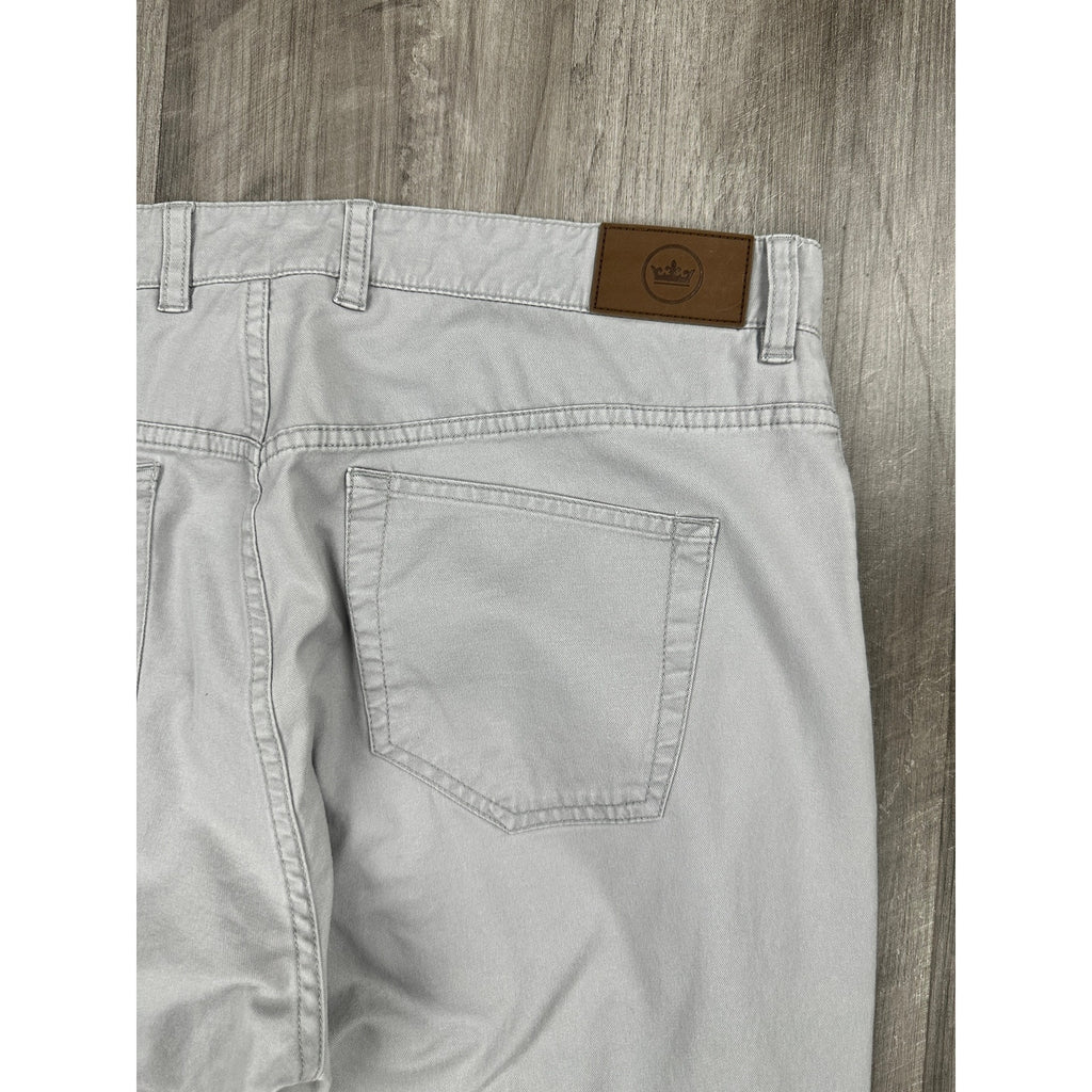 Peter Millar Soft Touch Twill 5 Pocket Pants in Light Gray — Size 36 // Preowned