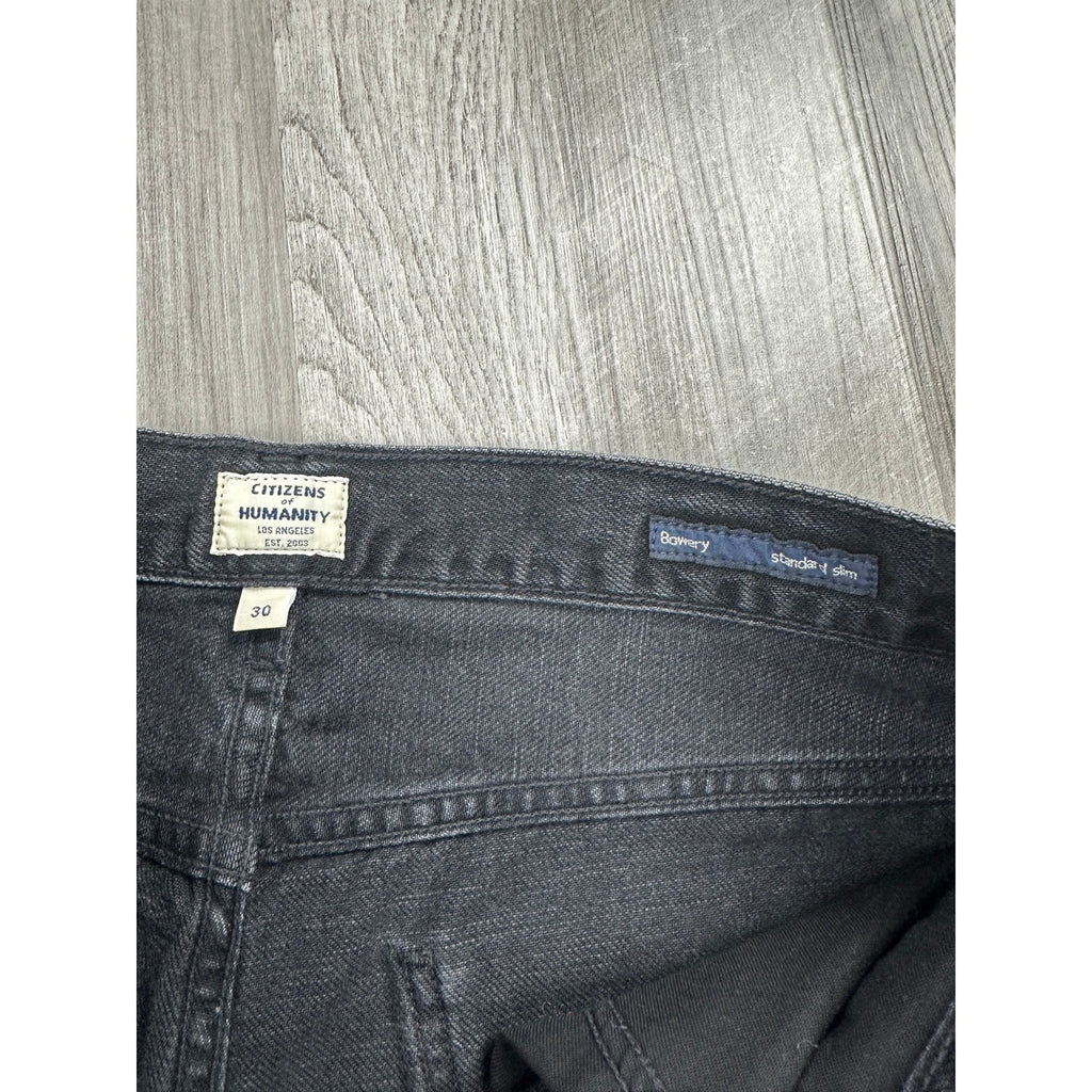 Citizens of Humanity Bowery Standard Slim Jeans in Black — Size 30 // Preowned