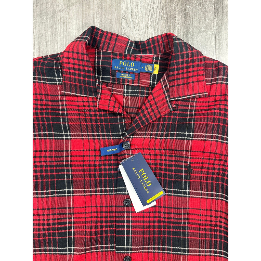 Polo Ralph Lauren Brushed Classic Fit Performance Plaid Long Sleeve Button Down Camp Shirt — Size Medium