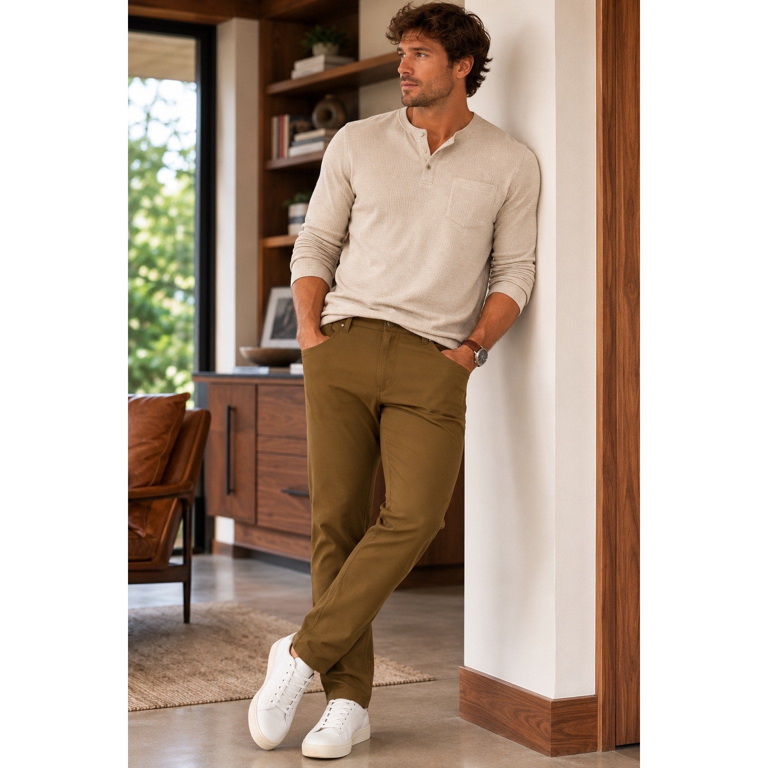 Lululemon ABC Classic Fit Warpstreme 5 Pocket Pants in Brown — Size 36 // Preowned