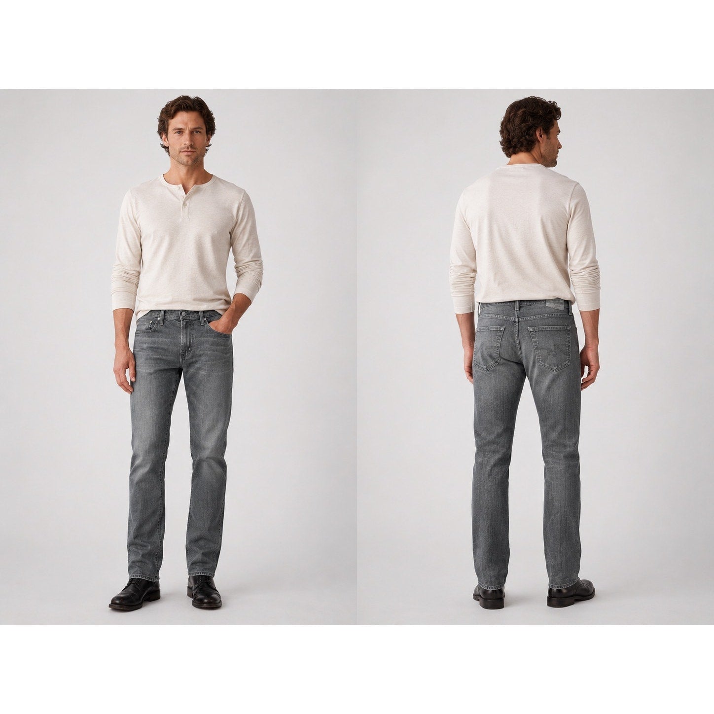 AG Adriano Goldschmied The Graduate Tailored Leg Jean in Gray — Size 34 // Preowned
