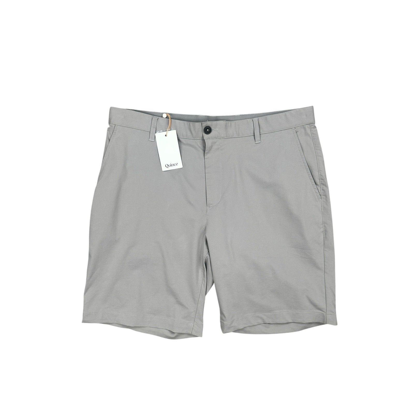 Quince Organic Cotton Coolmax 9" Chino Shorts in Gravel — Size 36