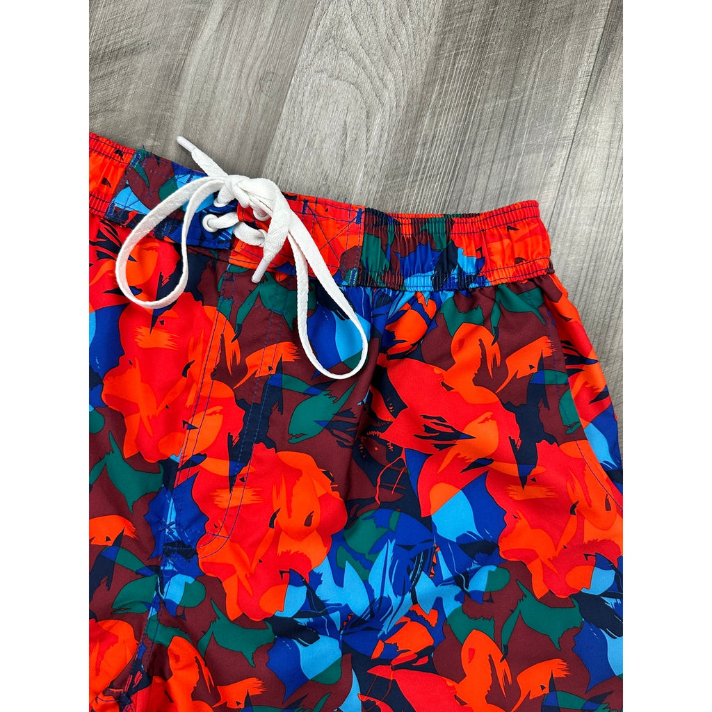 2(X)IST Floral Swim Trunks in Red, Maroon, Blue, Green — Size Large // Preowned