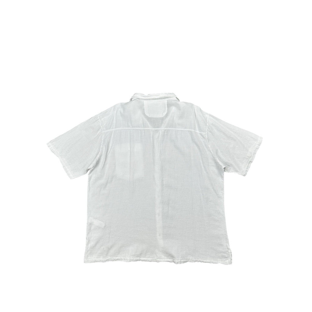 Blanco by Nature Lino Short Sleeve Button Down Shirt — Size 2XL