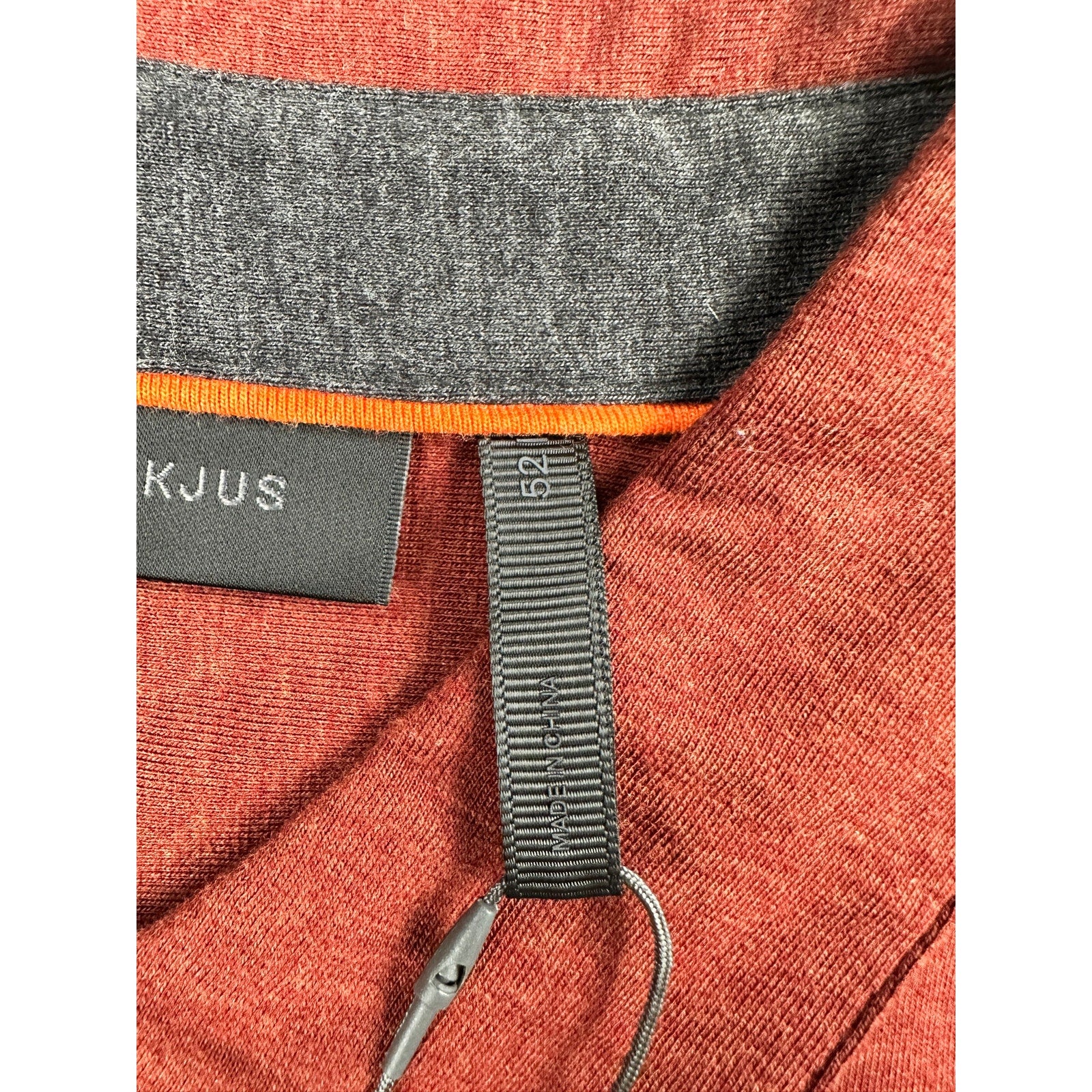 KJUS Inverness Tech Long Sleeve Polo in Cedar Red — Size 52 (Large)