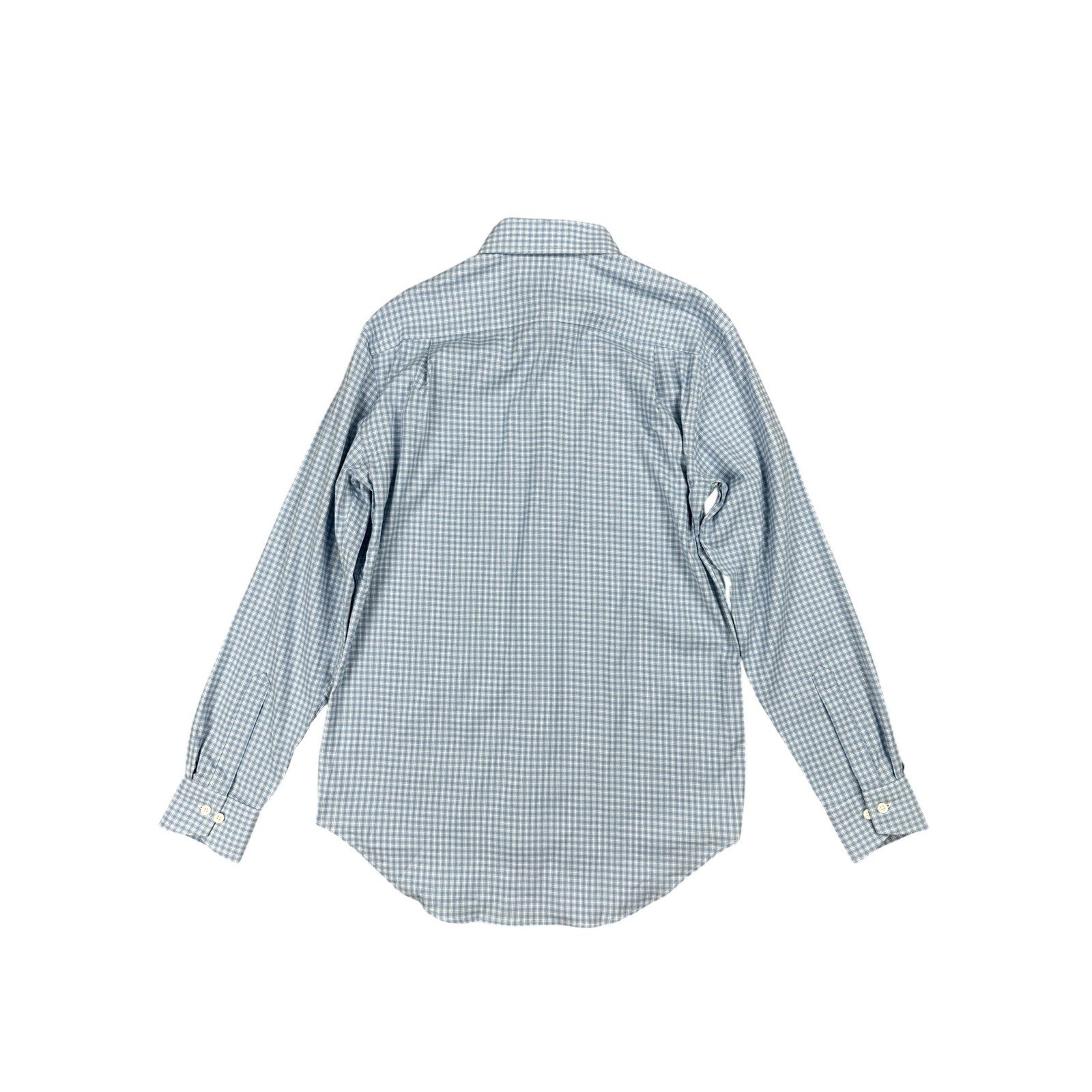 Holderness & Bourne The McColl Signature Fit Plaid Long Sleeve Shirt in Bedford Blue — Size Medium