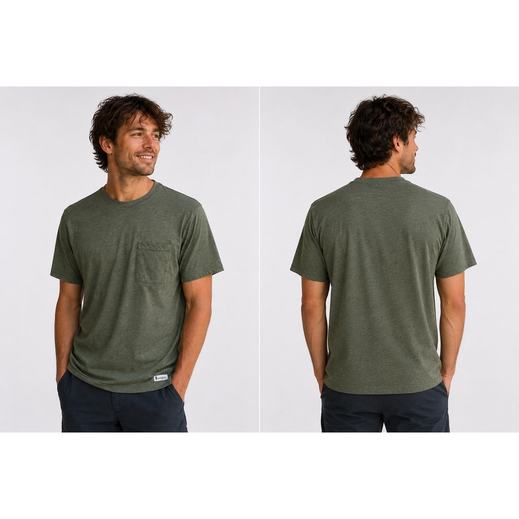 Cotopaxi Paseo Travel Pocket Tee in Olive Green — Size Medium // Preowned
