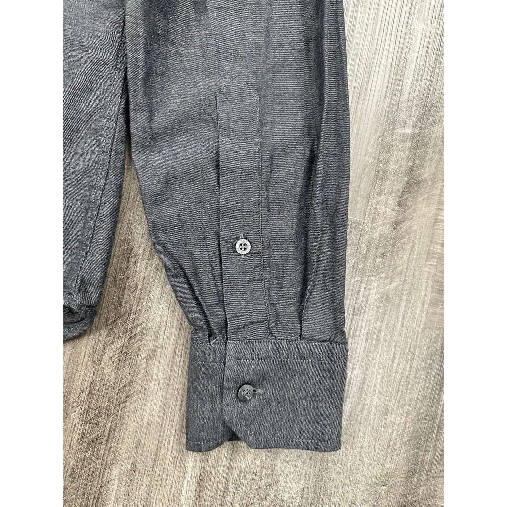 Teddy Stratford Two Pocket Organic Long Sleeve Shirt in Charcoal — Size 1 (US Small) // Preowned