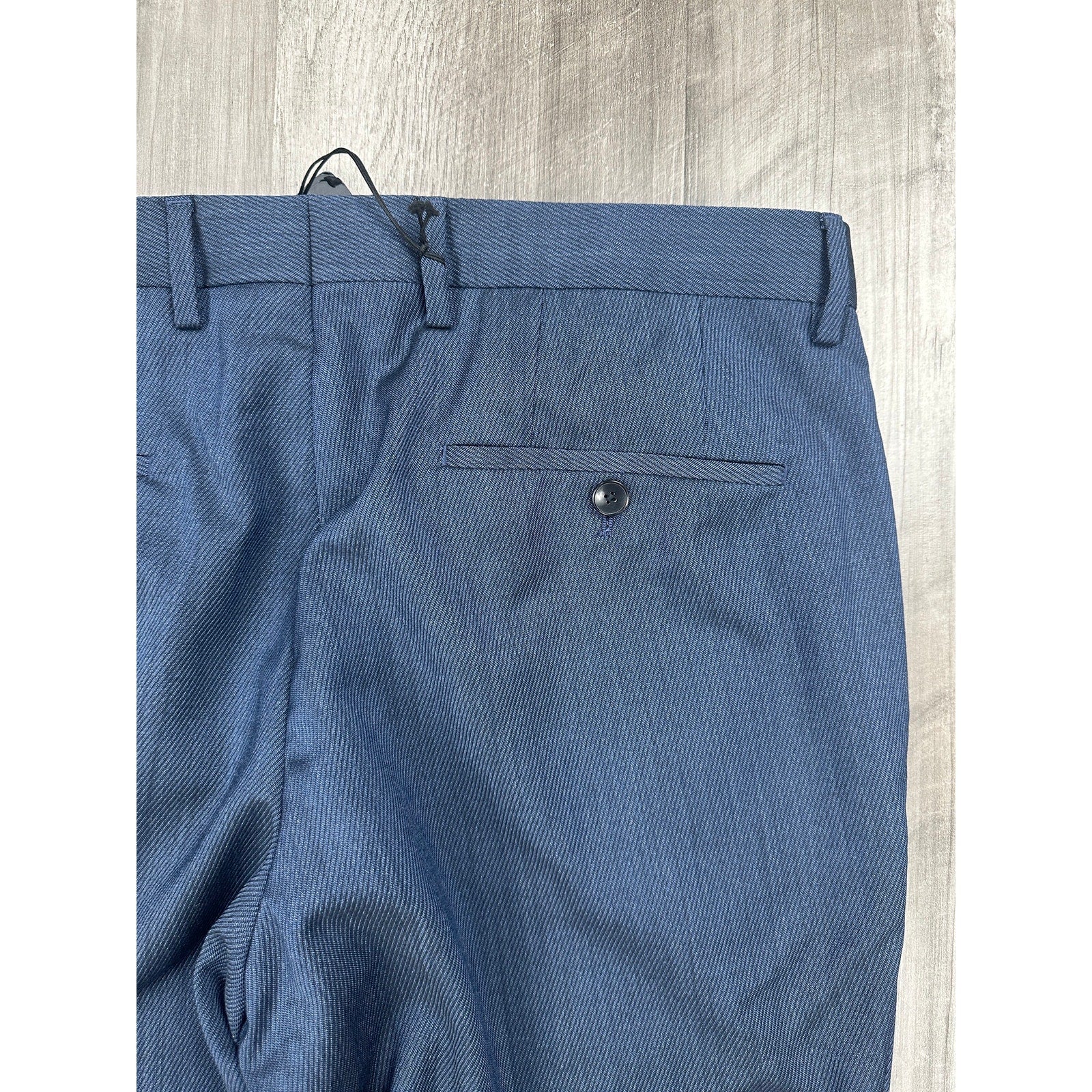 BOSS Hugo Boss Genius5 Slim Fit Wool Dress Pants in Open Blue, Navy — Size 34R