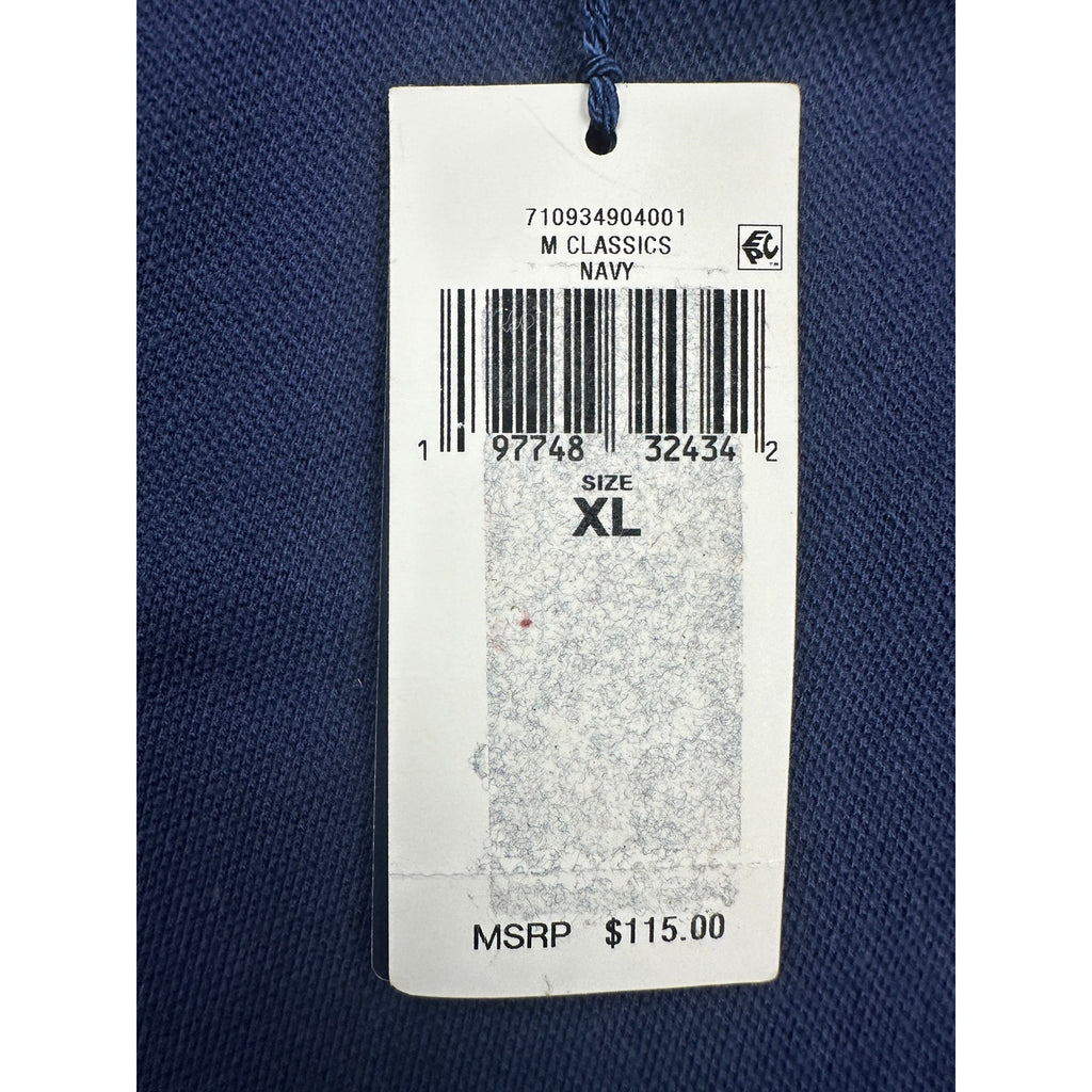 Polo Ralph Lauren Classic Fit Contrast Sleeve Mesh Knit Polo in Navy — Size XL