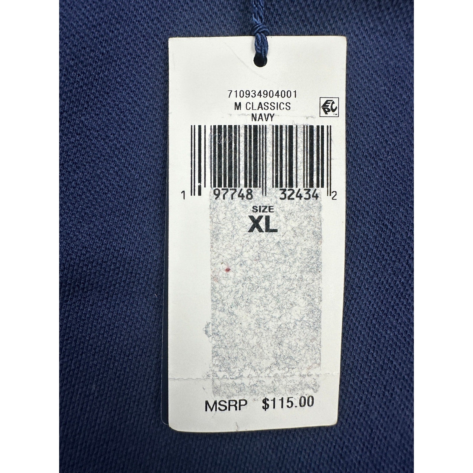 Polo Ralph Lauren Classic Fit Contrast Sleeve Mesh Knit Polo in Navy — Size XL