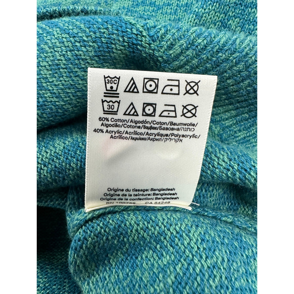 Scotch & Soda Uneven Marl Long Sleeve Sweater Polo in Ink Blue — Size XL