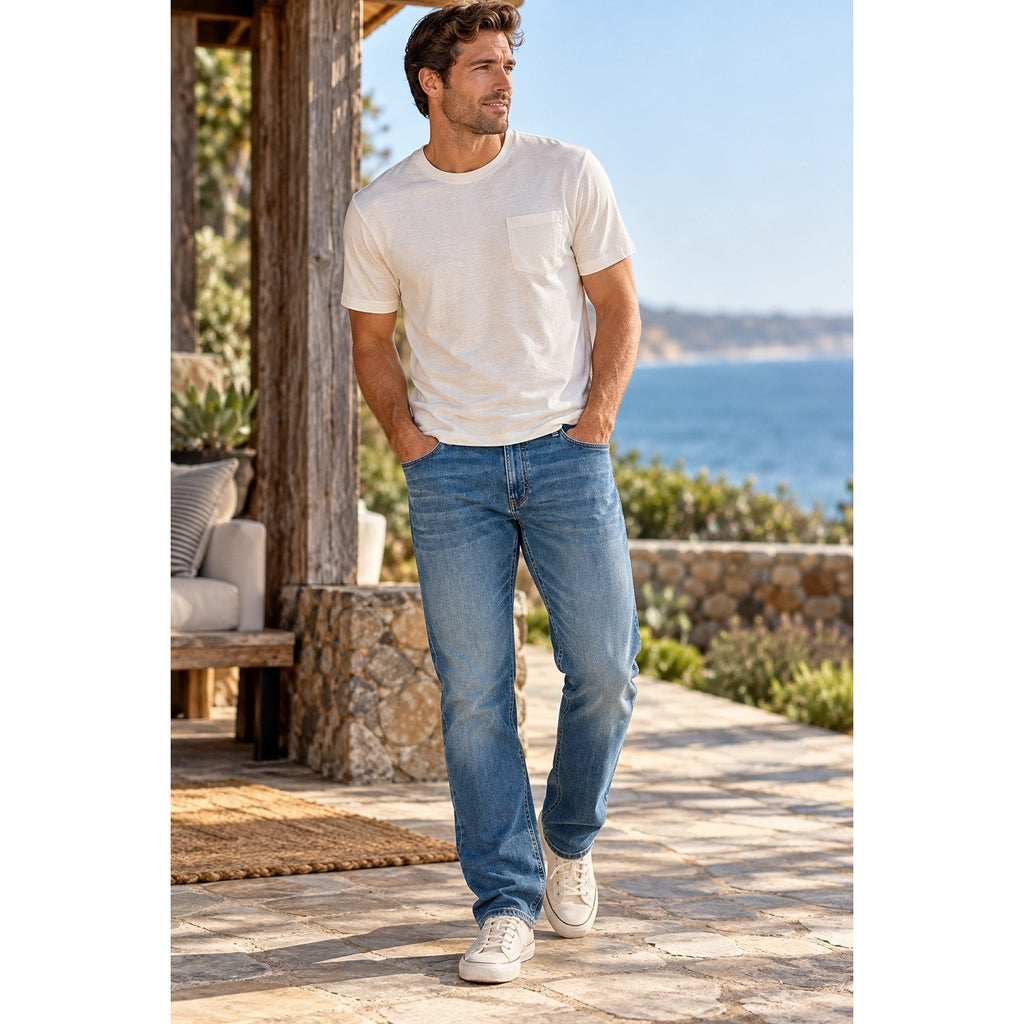 Faherty Stretch Terry 5 Pocket Jean Pants — Size 50x30 // Preowned