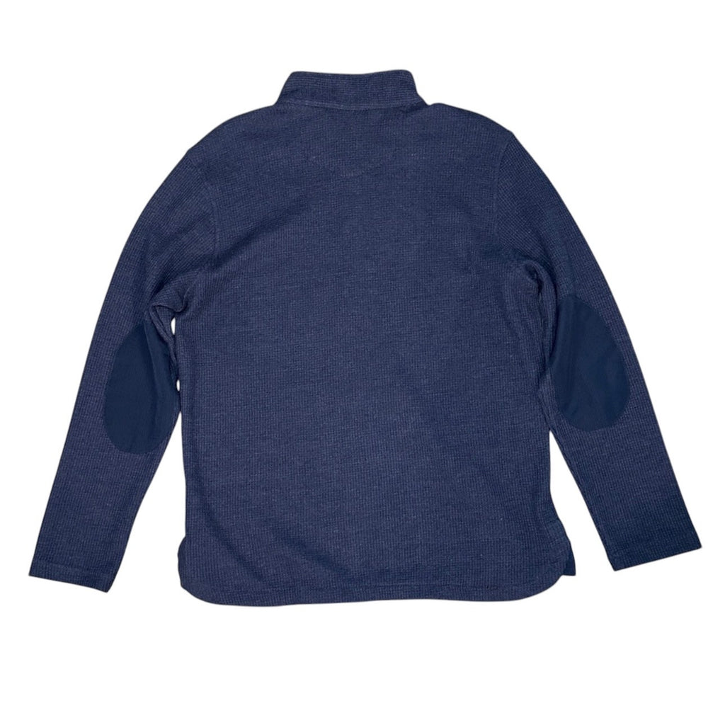Robert Graham Navy Classic Fit Shepton Waffle Knit Quarter Zip Pullover - XL