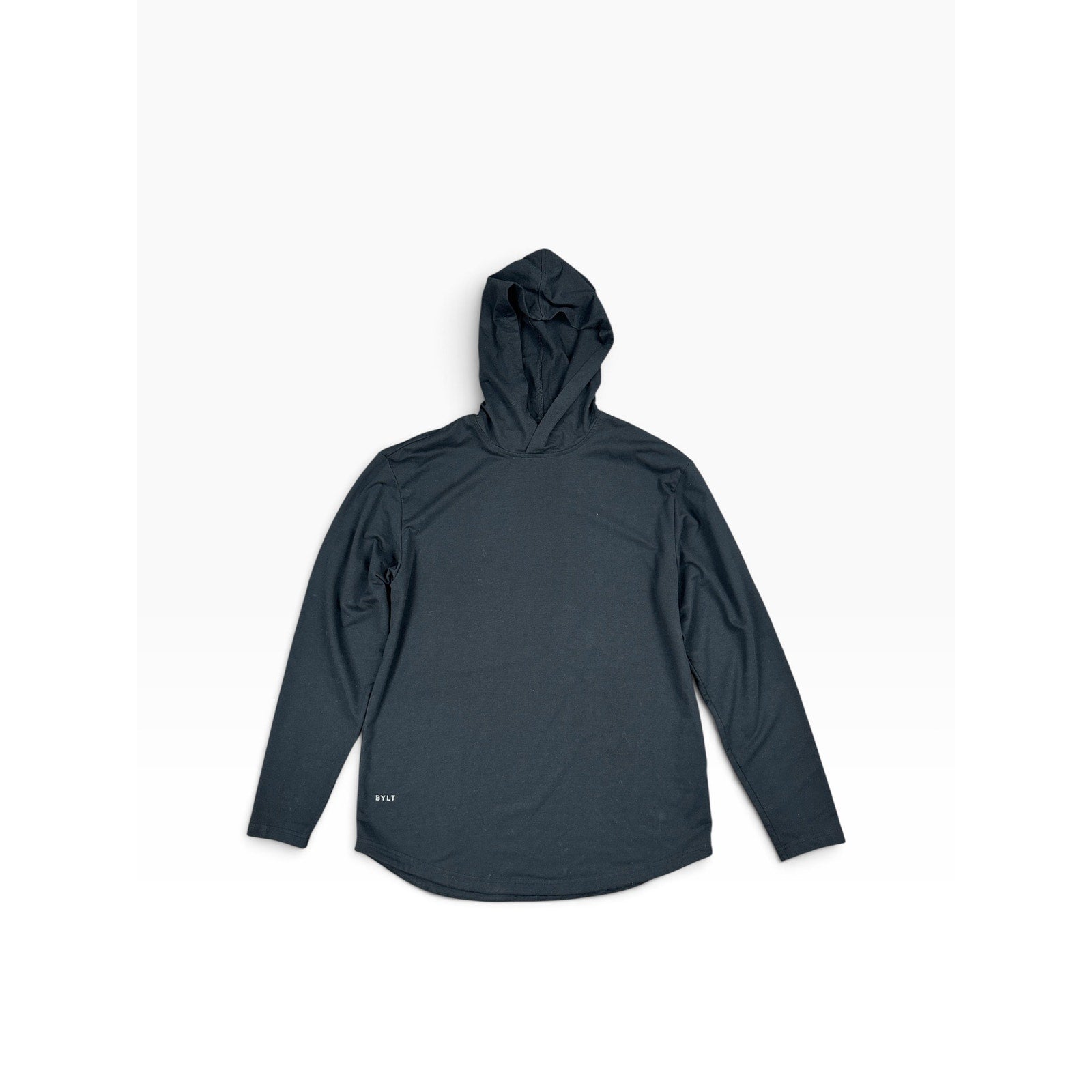 BYLT Signature Drop Cut Performance Hoodie in Black — Size Large // Preowned