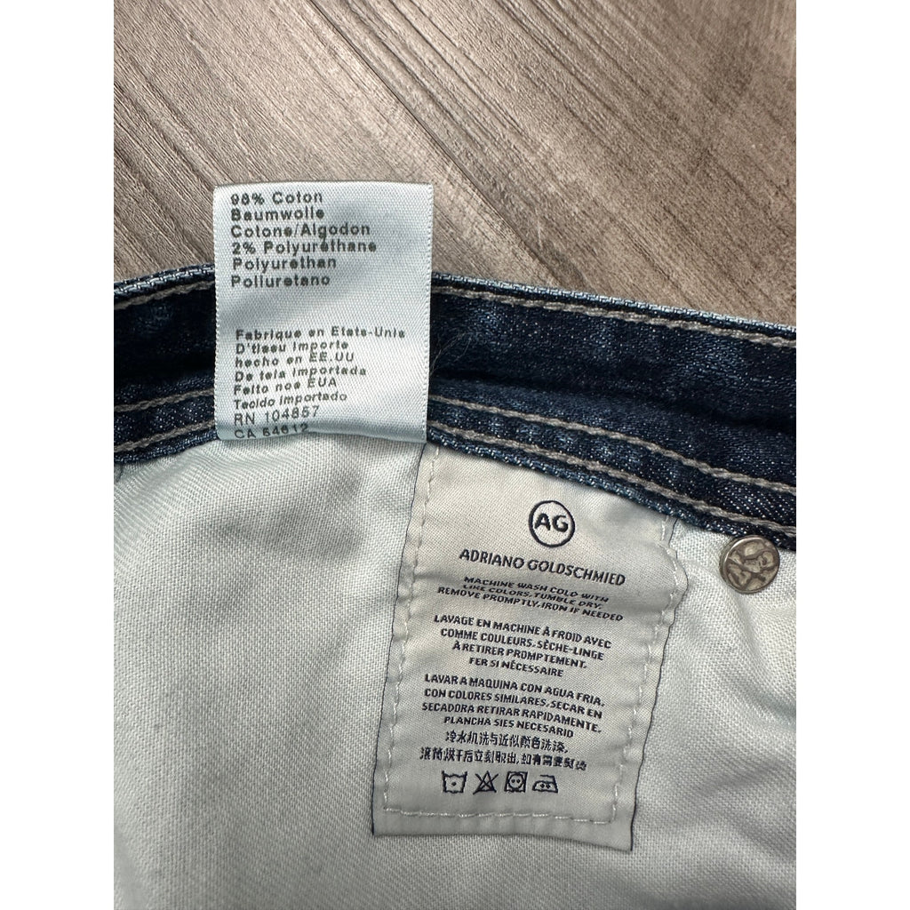 AG Adriano Goldschmied The Matchbox Slim Straight 15-Year Wash Lead Stretch Made in USA Jeans — Size 30 // Preowned