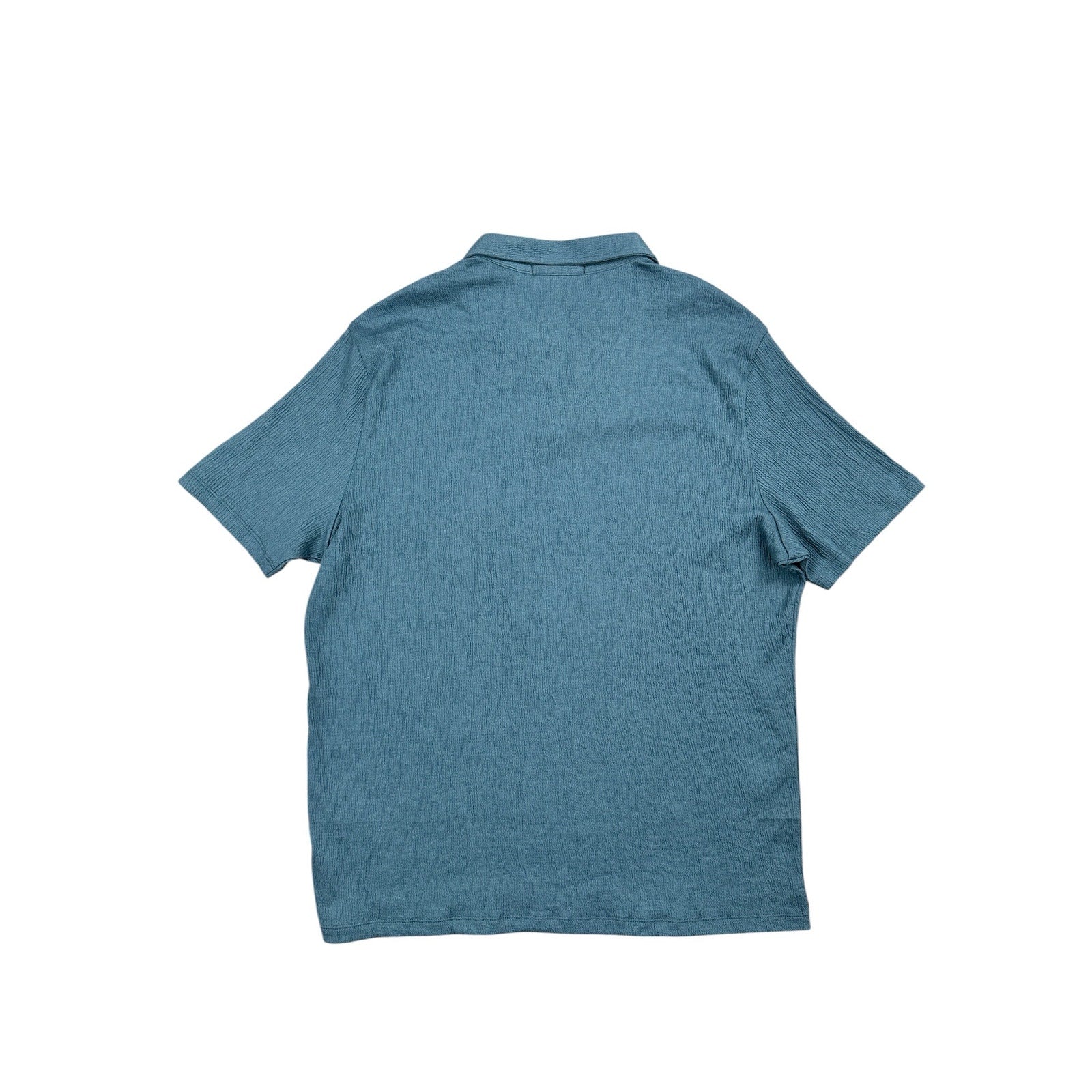Robert Barakett Basil Road Short Sleeve Open Collar Polo in Ocean View — Size XL