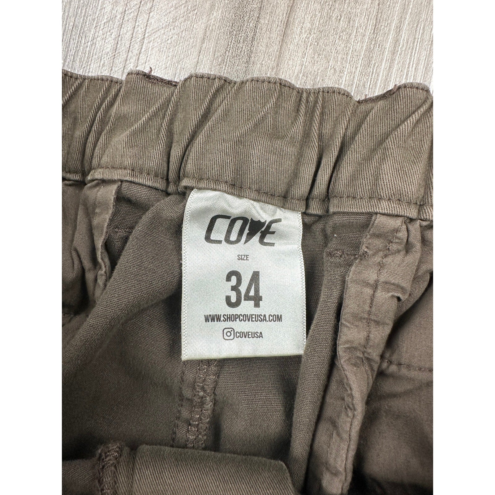 Cove Slim Straight Stretch Chino Pants in Brown — Size 34 // Preowned