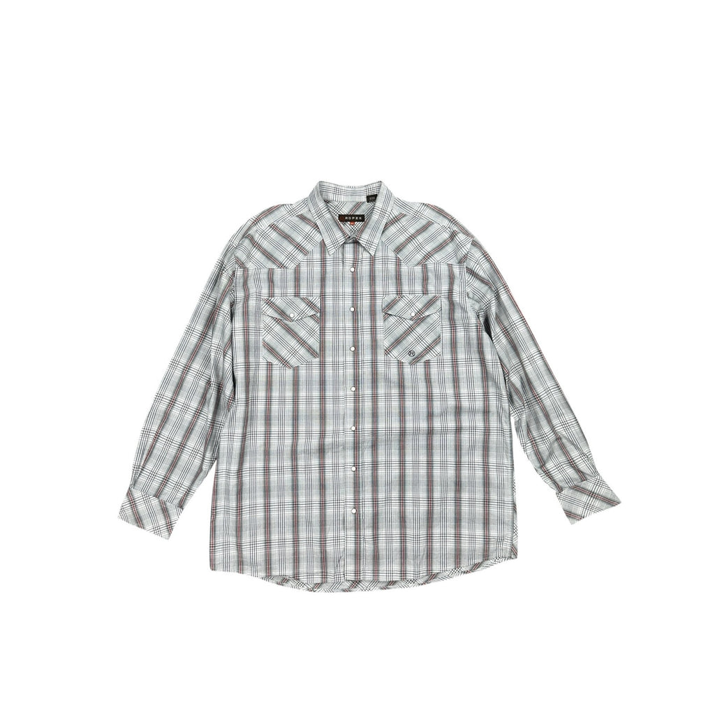 Roper Western Plaid Long Sleeve Pearl Snap Shirt — Size 2XL // Preowned