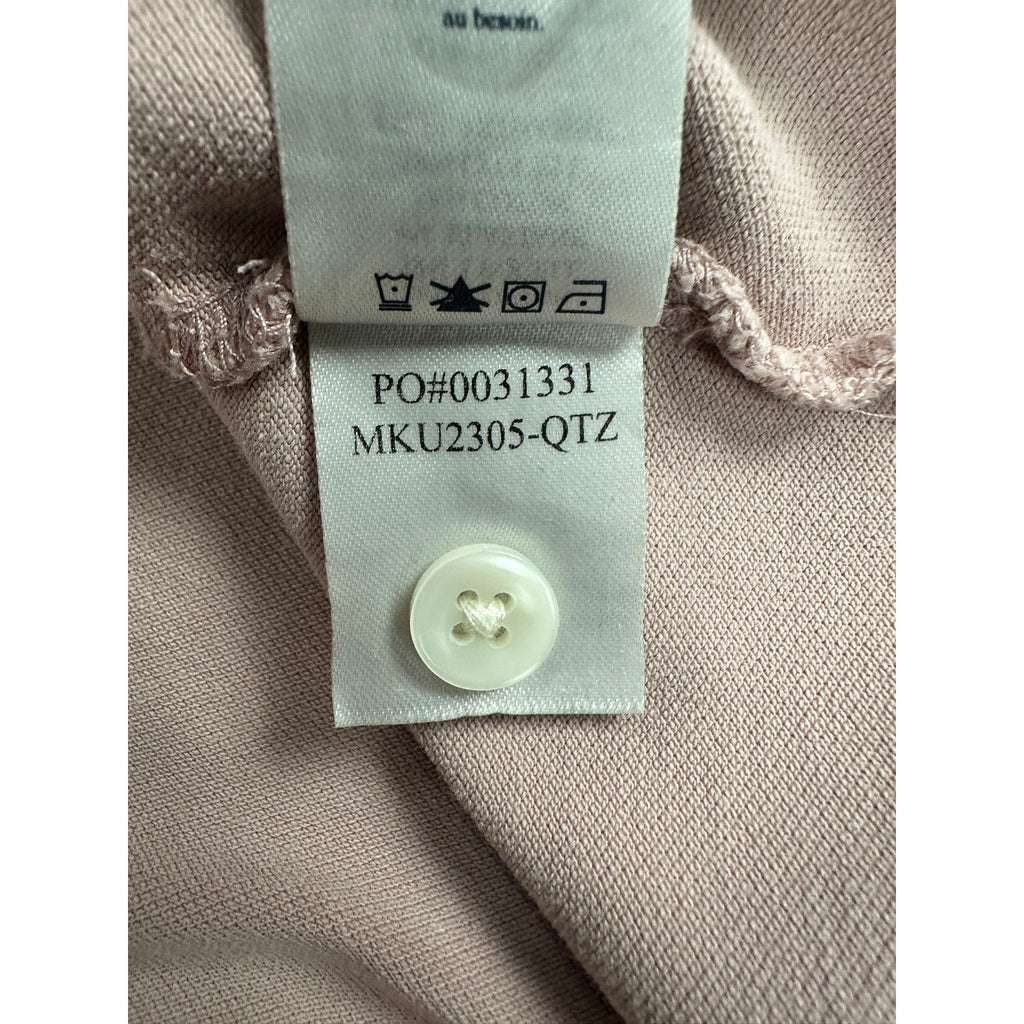 Faherty Sunwashed Pique Polo in Quartz Pink — Size Large // Preowned
