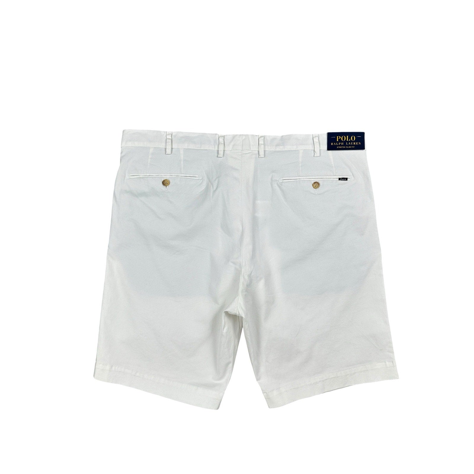 Polo Ralph Lauren Stretch Slim Fit Chino Shorts in White — Size 40