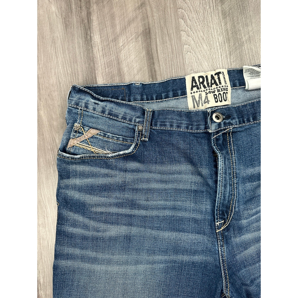 Ariat Ledge M4 Low Rise Bootcut Jeans in Blue — Size 44x32 // Preowned