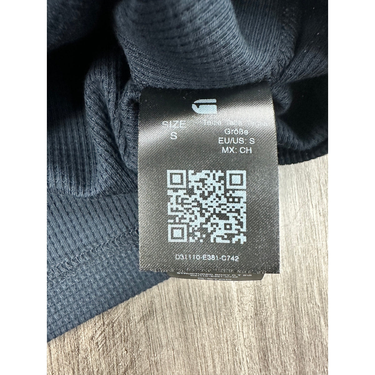 G-Star Structured Boxy Waffle Jersey Knit Tee — Size Small