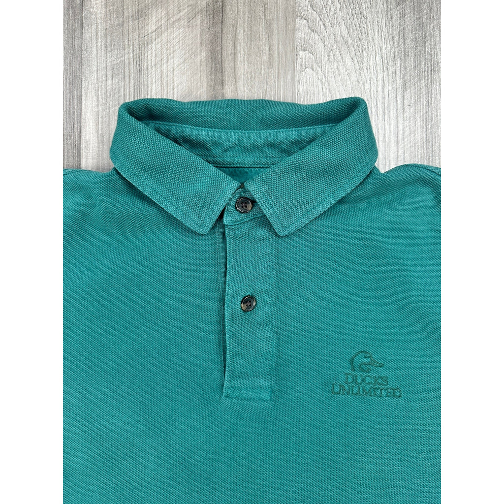 Filson x Ducks Unlimited Salt Marsh Mesh Knit Polo in Salt Marsh Green — Size Small // Preowned