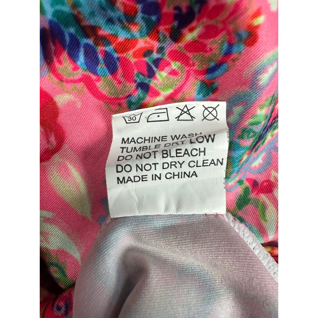 Sunday Swagger Bright Pink Paisley Golf Polo in Pink Multi — Size XL // Preowned