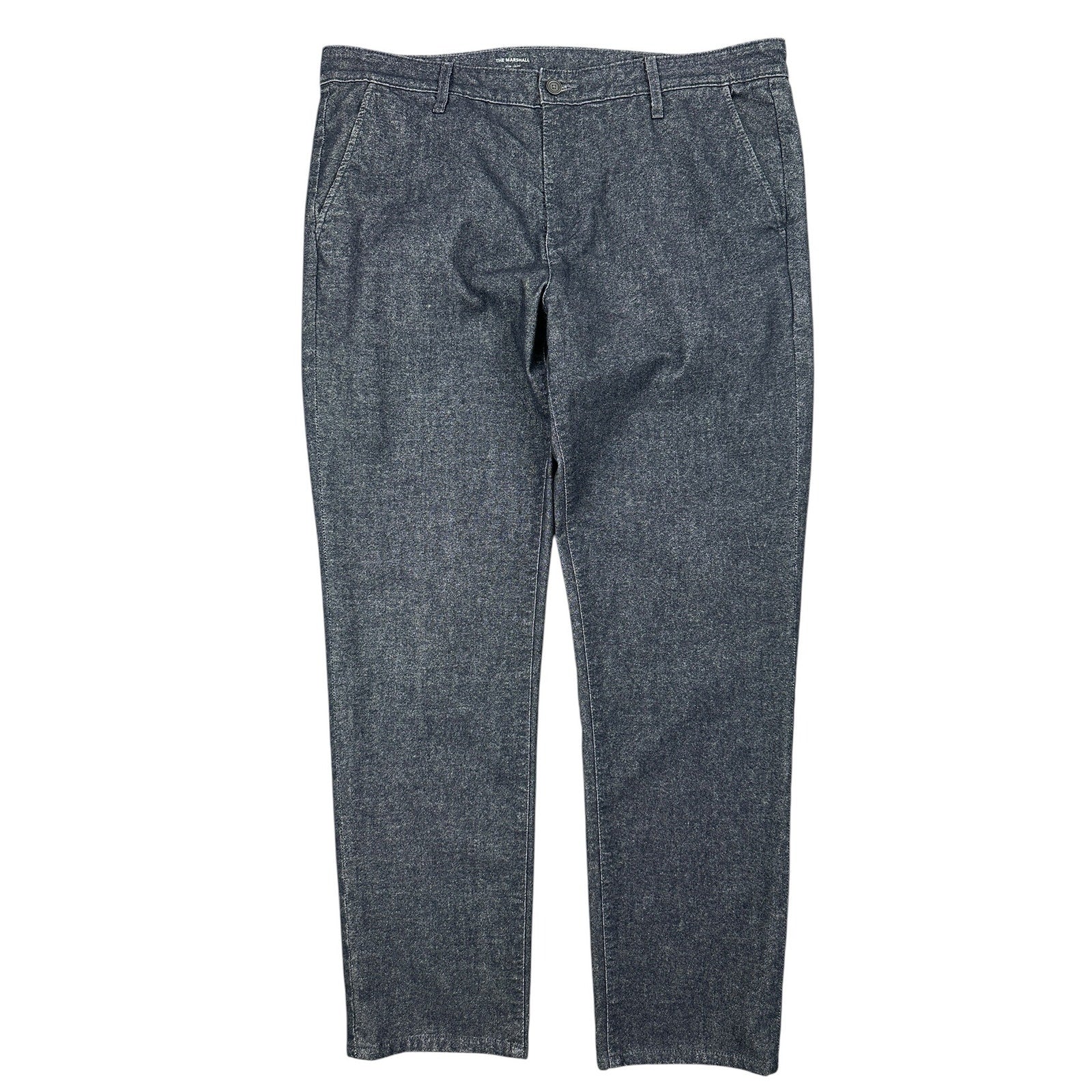 AG Adriano Goldschmied The Marshall Slim Chino Moleskin Pants in Heather Black — Size 38R // Preowned