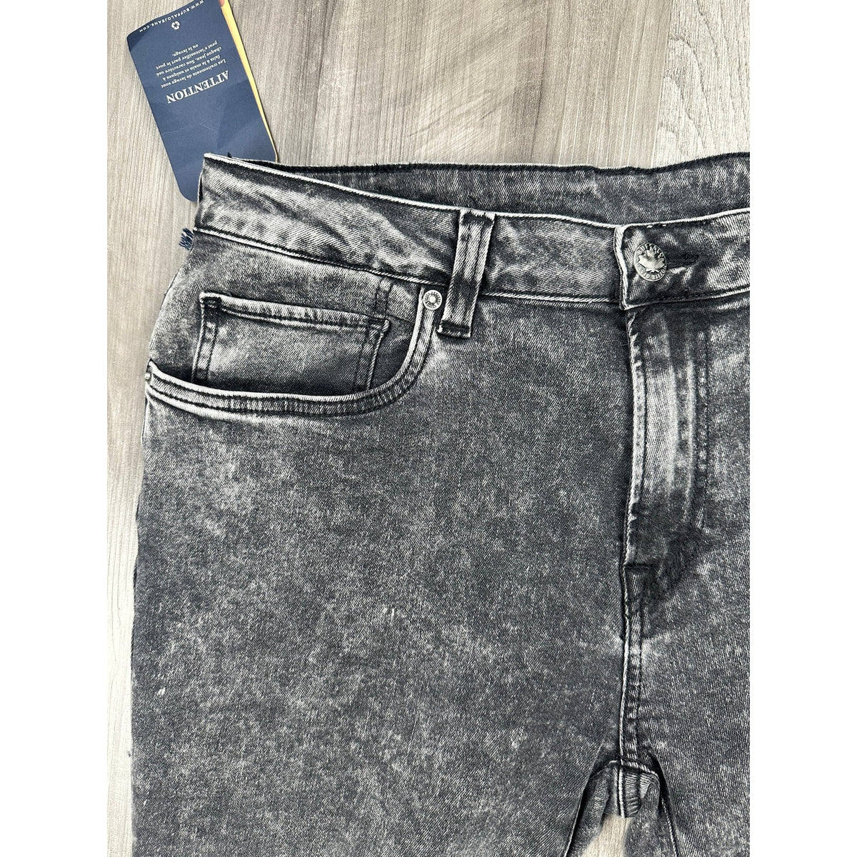 Buffalo David Bitton Slim Ash Black Story Jeans — Size 33x32