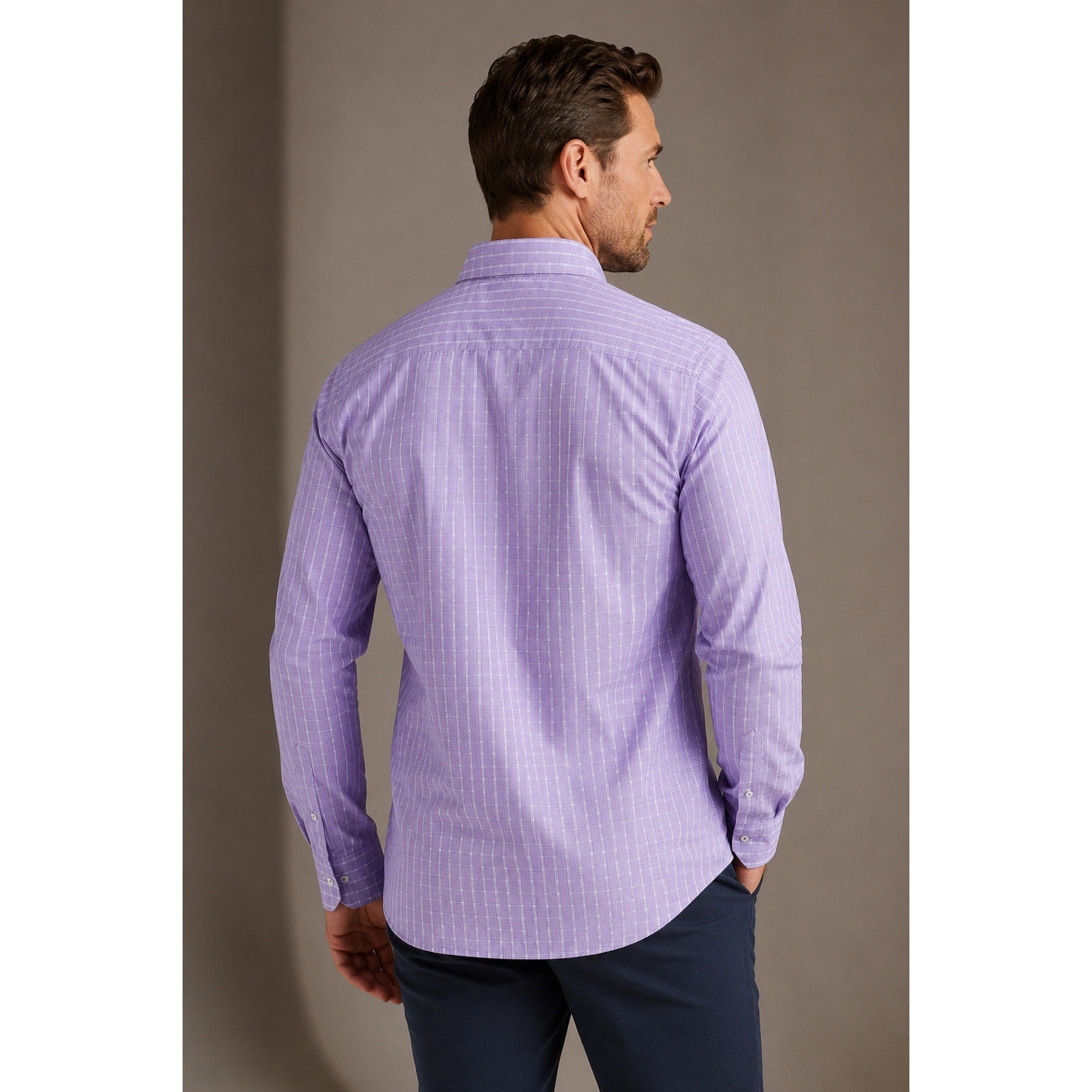 Robert Talbott Estate Trim Fit Plaid Long Sleeve Button Down - 15.5