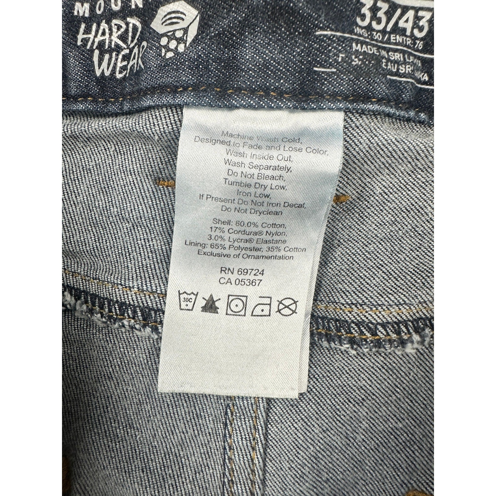 Mountain Hardwear Stretchstone Denim Jean in Dark Wash — 33x30