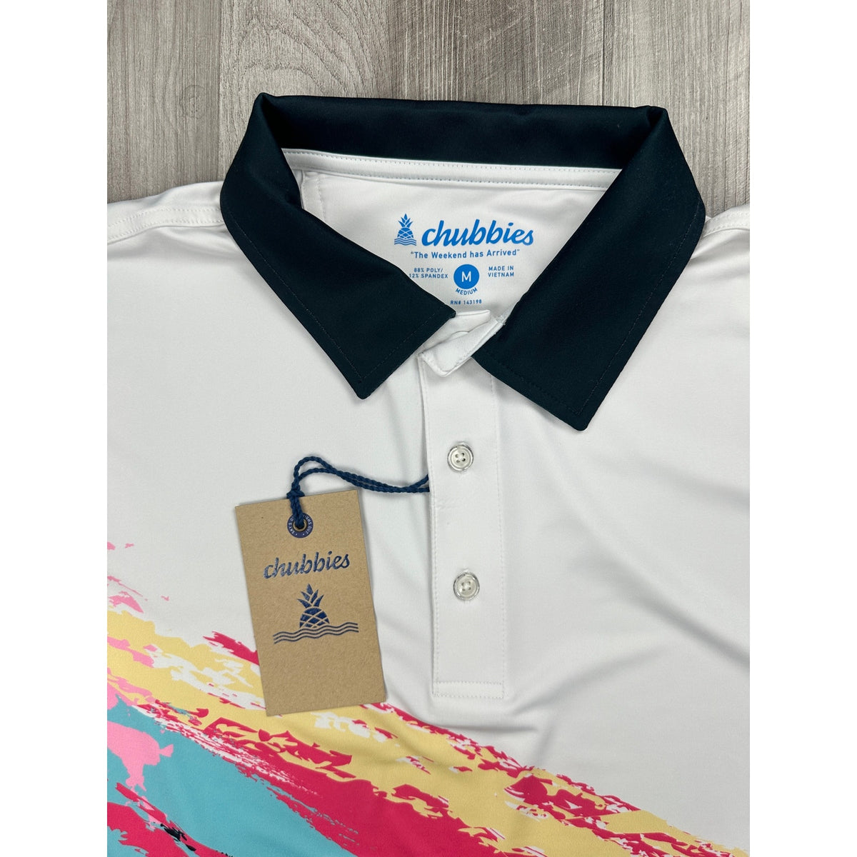Chubbies The Tennis Champ Performance Polo — Size Medium