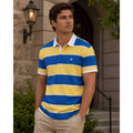 Brooks Brothers 346 Rugby Stripe Polo in Yellow, Blue, White — Size 2XL // Preowned