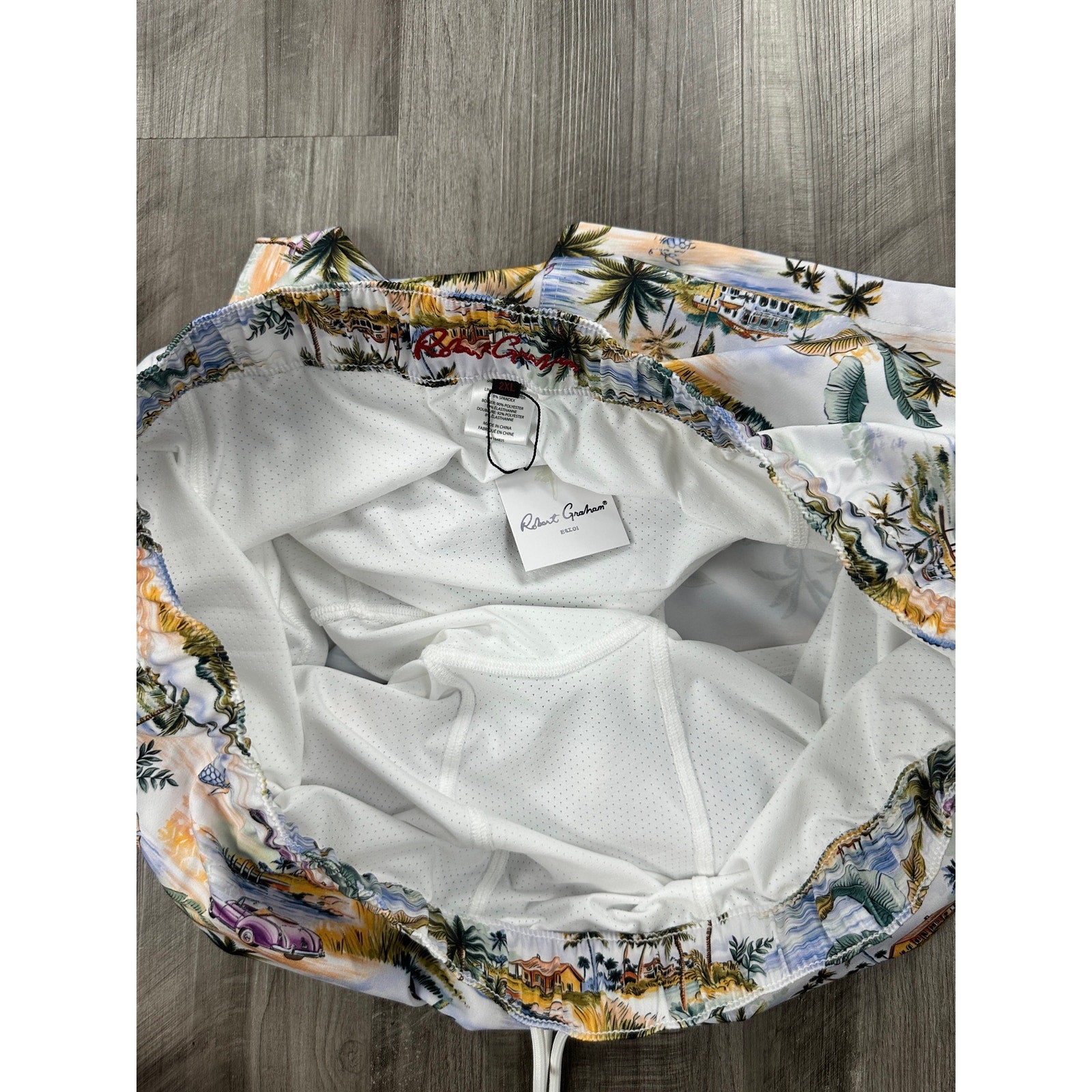 Robert Graham Tropical Island Vacation Mode Trunks — Size 2XL