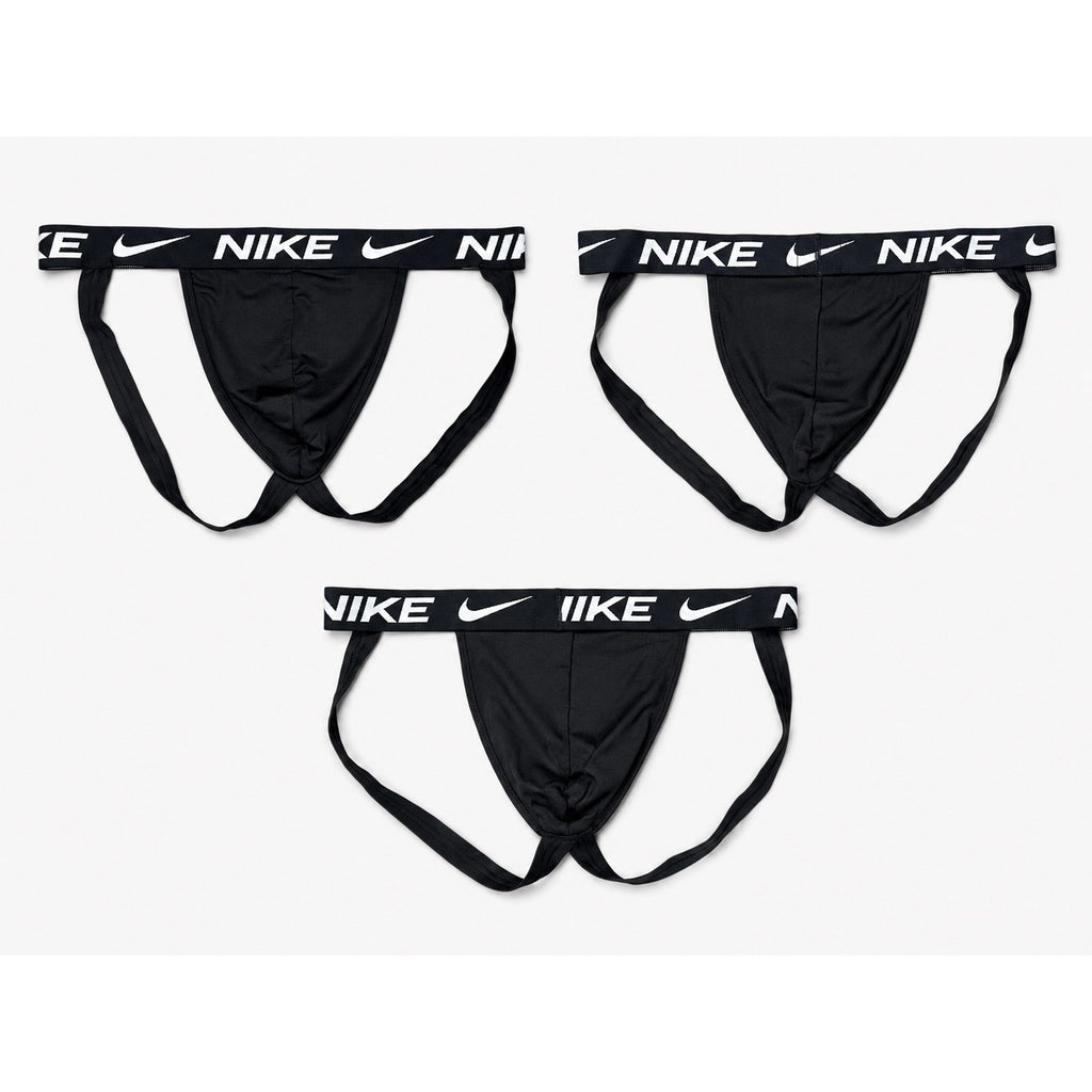 Nike Dri-FIT Essential Microfiber Jockstrap — 3 Pack in Black — Size 2XL