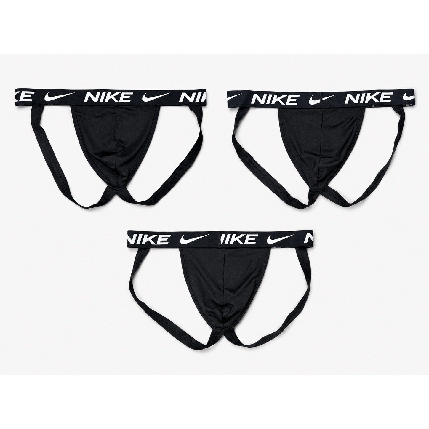 Nike Dri-FIT Essential Microfiber Jockstrap — 3 Pack in Black — Size 2XL