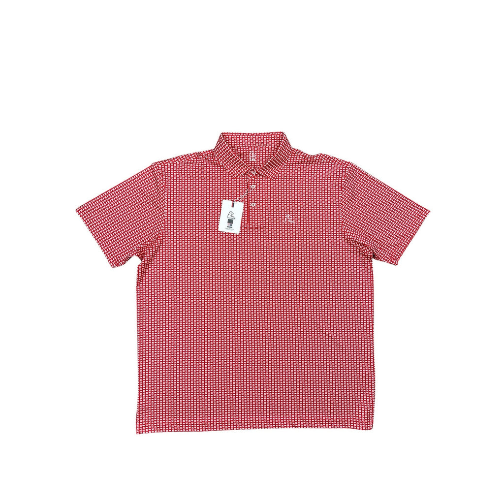 Rhoback Nebraska Cornhuskers Collegiate Golf Polo in Cherry Red, White — Size 3XL