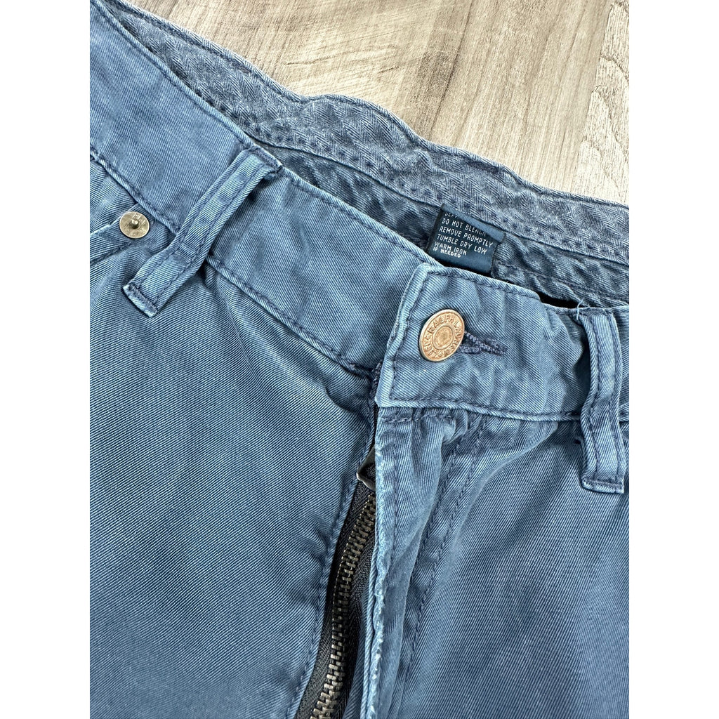 Polo Ralph Lauren Vintage Flying Pheasant Motif Embroidered Pocket Chino Pants in Navy — Size 36x32 // Preowned
