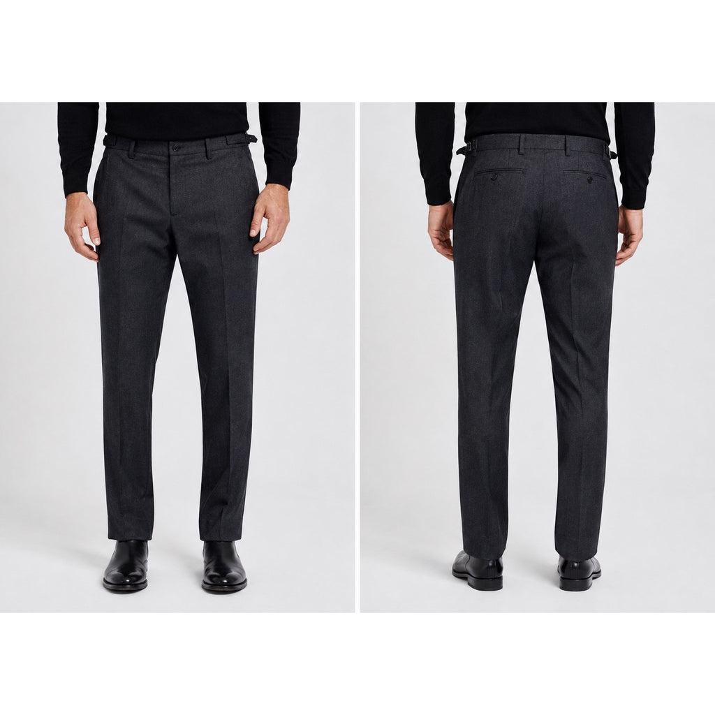 Belstaff FW13 Tailored Made in Italy Wool Trousers with Side Adjusters in Black — Size 46 (US 30) // Preowned