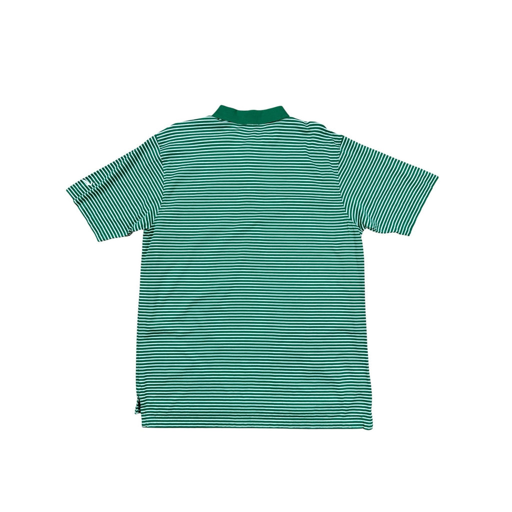 Peter Millar Andrews Stripe Mercerized Cotton Polo in Green Light Green — Size XL // Preowned