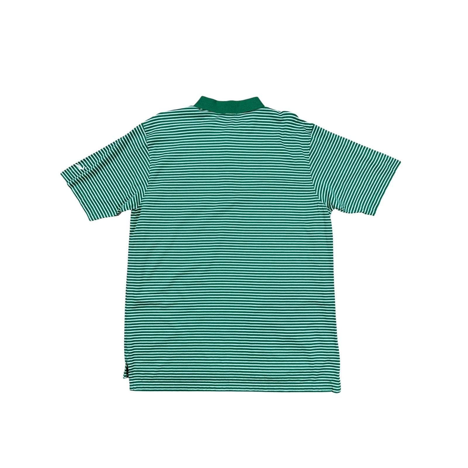 Peter Millar Andrews Stripe Mercerized Cotton Polo in Green Light Green — Size XL // Preowned