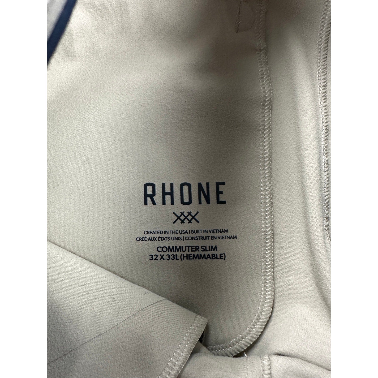 Rhone Coldspell Commuter Slim Performance Pants in Khaki — Size 32x33