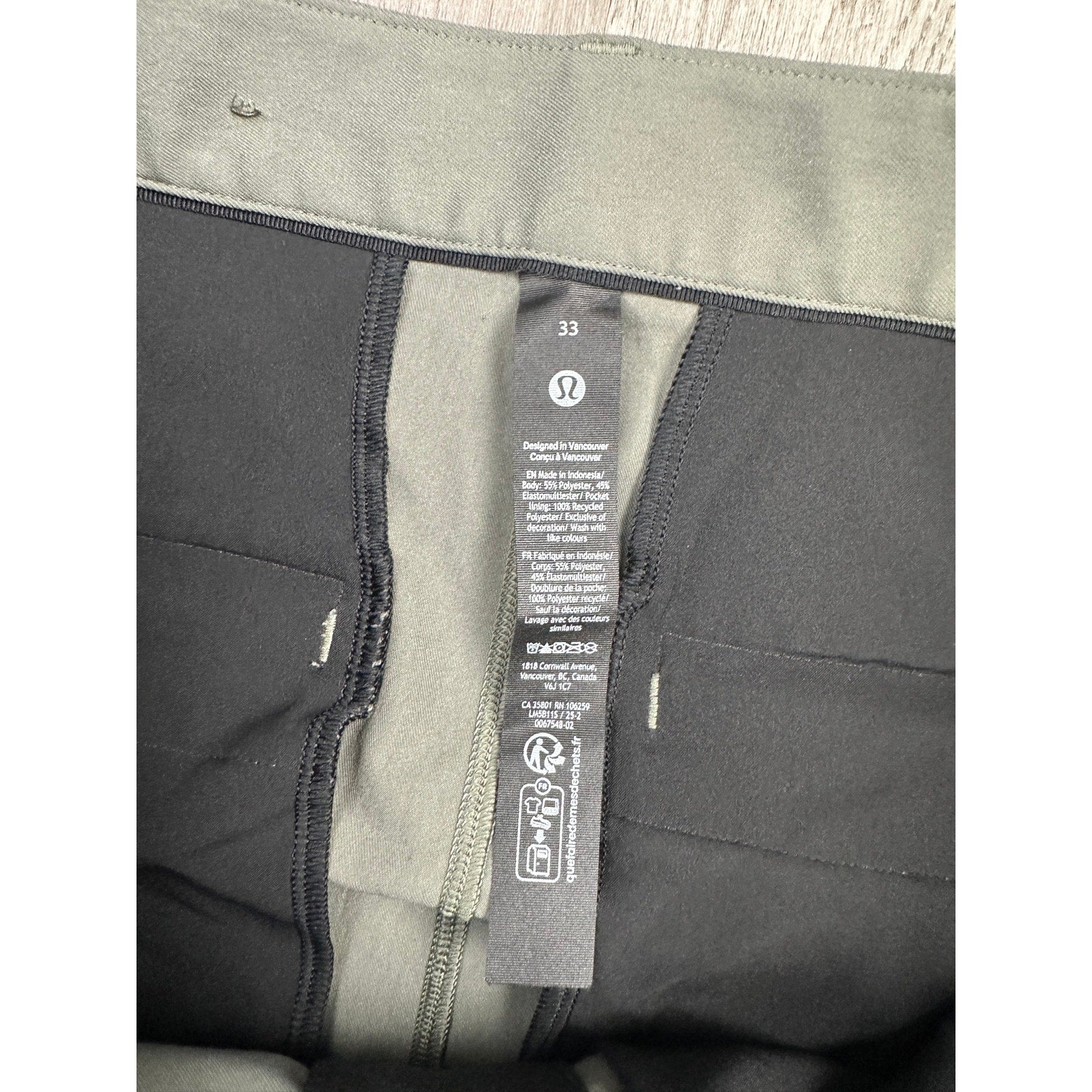 Lululemon ABC Slim Fit 5 Pocket Pants in Sage Gray — Size 33 // Preowned