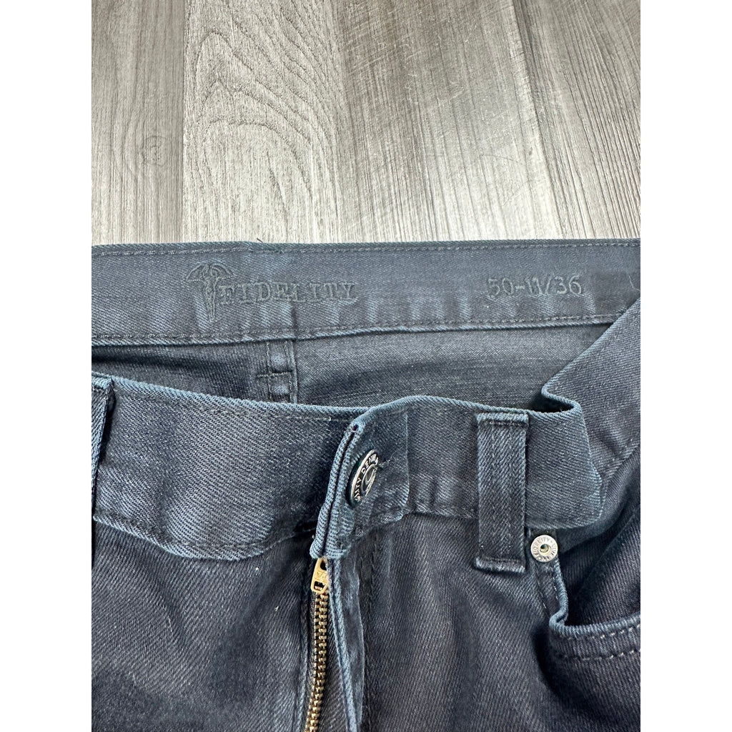 Fidelity Straight Leg Generation Noir Jean in Generation Noir Black — Size 36 // Preowned