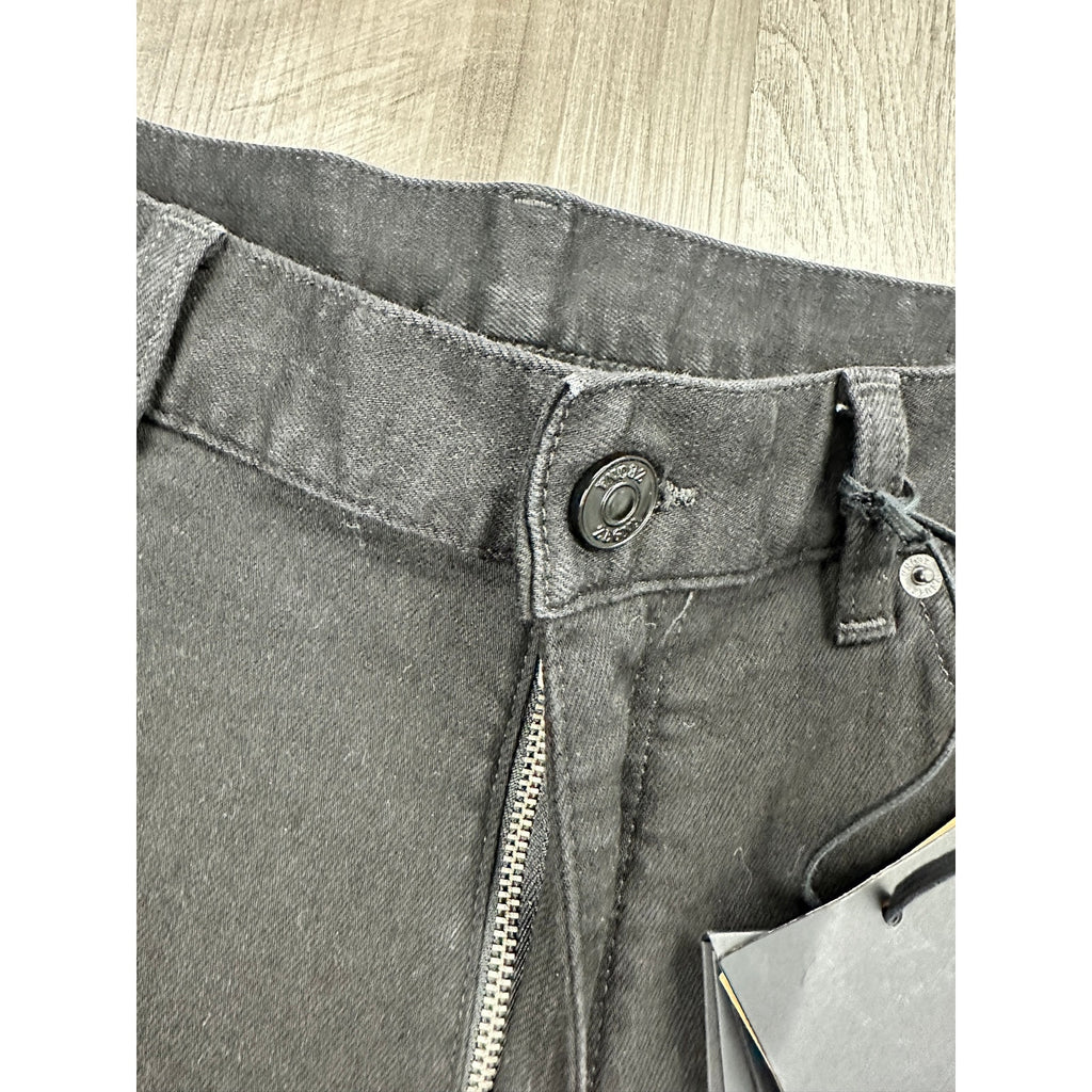 Zegna Stretch Cotton Roccia Slim Straight Jeans in Black Rinse — Size 34