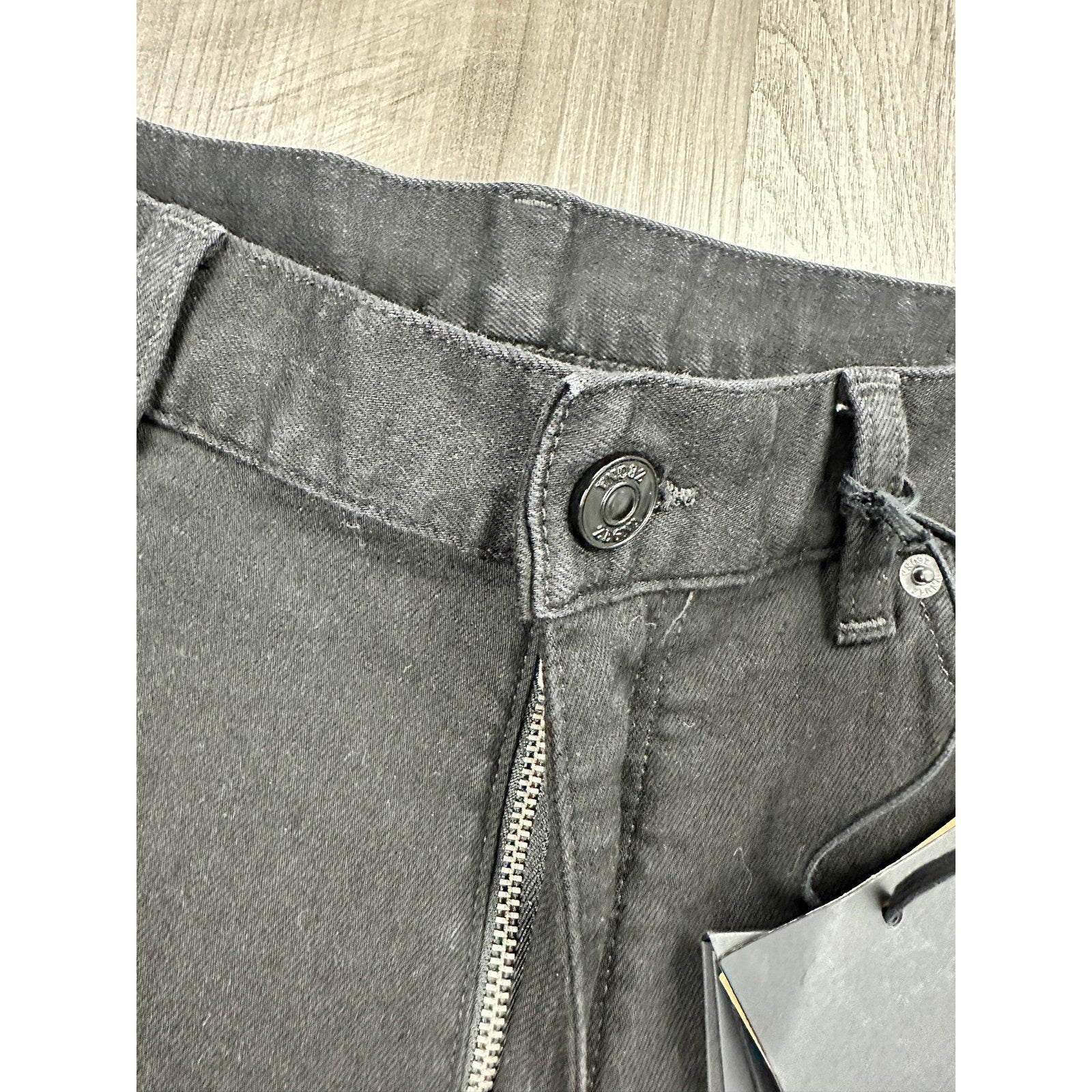 Zegna Stretch Cotton Roccia Slim Straight Jeans in Black Rinse — Size 34