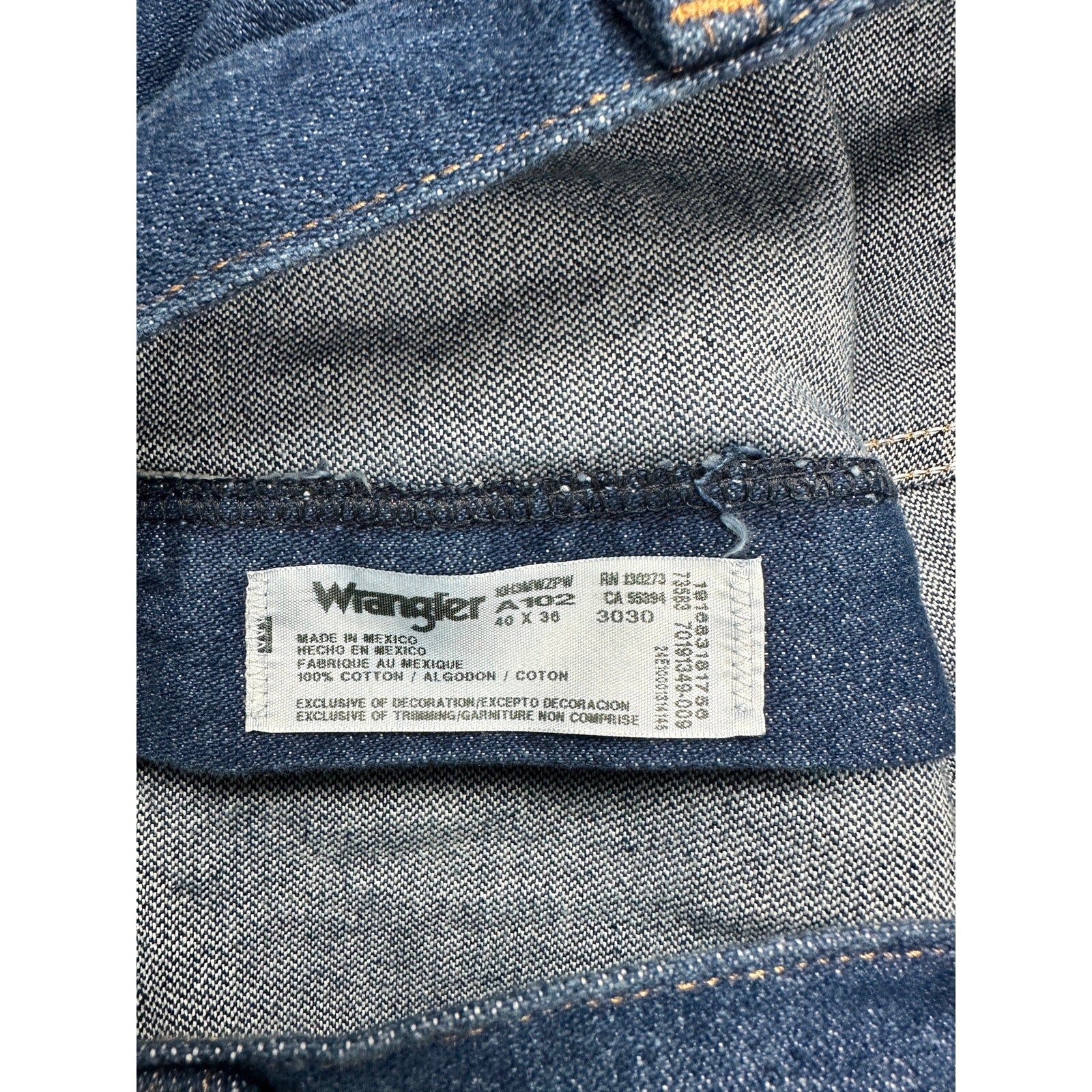 Wrangler Cowboy Cut Slim Fit Jean in Blue — Size 40x36