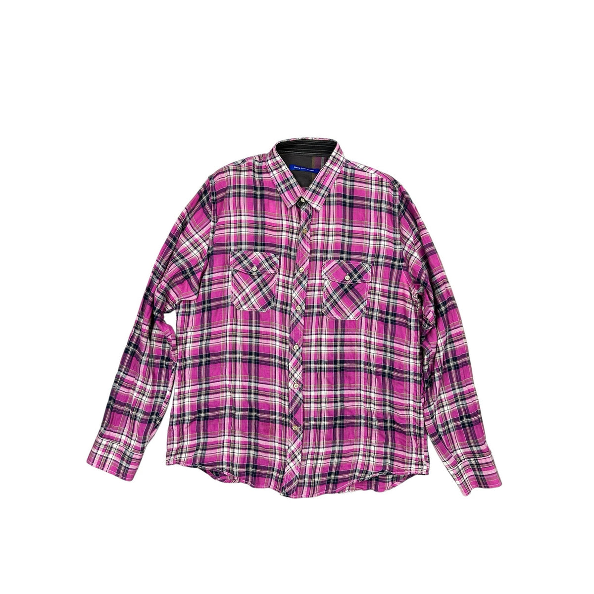 Georg Roth Lightweight Cotton Stretch Performance Weave Plaid Long Sleeve Shirt — Size 2XL // Preowned